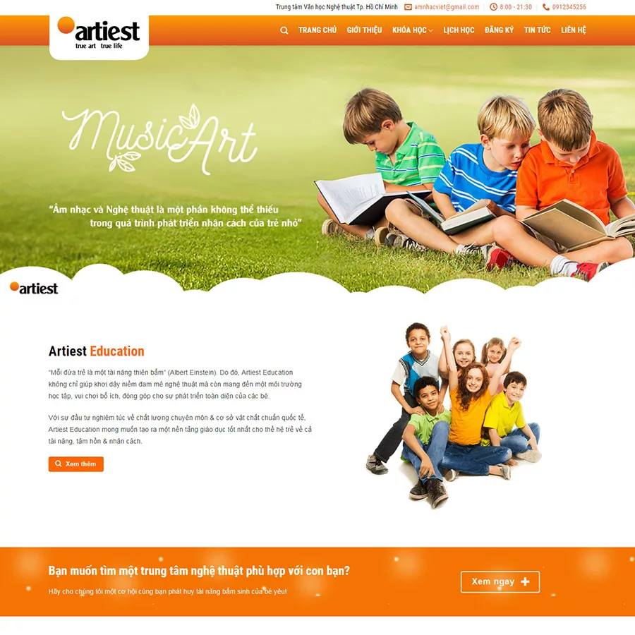 Mẫu website giáo dục chuẩn hóa cho các tổ chức giao dục, trường học