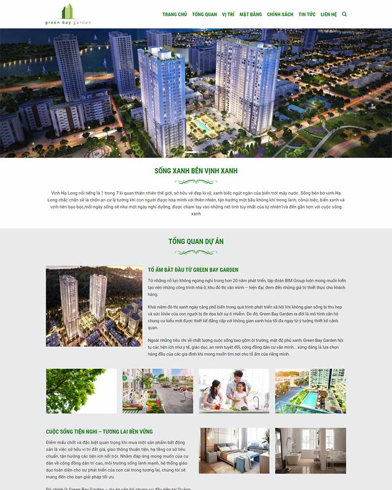 mẫu website bất động sản đẹp - mẫu Greenbay