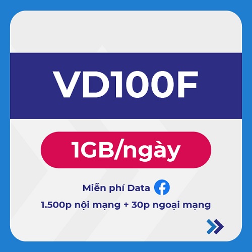 Gói VD100F VinaPhone nhận ưu đãi ngay 30GB tốc độ cao giá chỉ 100k/tháng
